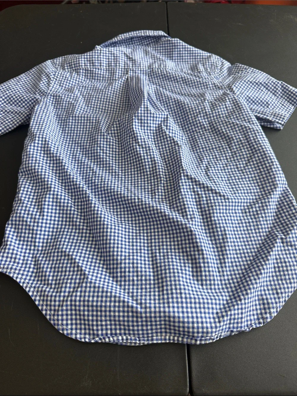 Ralph Lauren Blue & White Gingham Button-Down Shirt - Kids